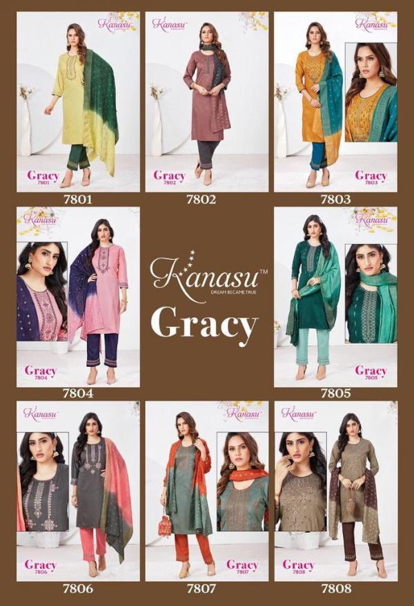 Kanasu Gracy Beautiful Ethnic Wear Readymade Salwar